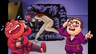 Duży animowany fiut ładowany w cipę od tylca 