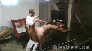 Tłusta babka obciąga długiego kutasa