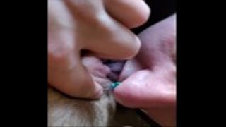 Brytyjka w pończochach i jej różowe piczki