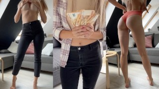 Ociera się kutasem o pipkę zgrabnej blondyneczki