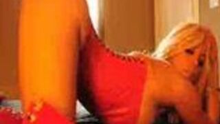 Gisele in Her Favorite Red Bra and Panties