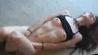 Red Hot Goth Teen LIZ VICIOUS finger bangs her pussy