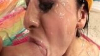 Busty Hoe Riding Cock And Gets Massive Facials