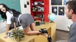 Big Tit MILF teacher flattered by her naked pics fucks student passing them