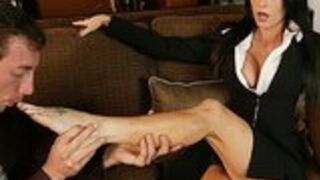 Big Tit Brunette Vampire lures driver inside, fucks him then sucks him dry