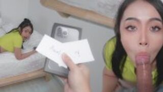 Wspaniała Azjatka rżnięta w kakaowe oko