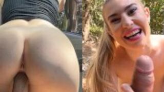 Seks w aucie ze zgrabną i napaloną panienką