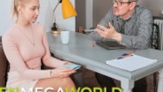 Siwy facet posuwa blond lalunię