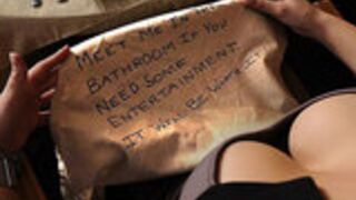 Big-tit Blonde Milf housewife cheats with stranger's big cock while hubby d